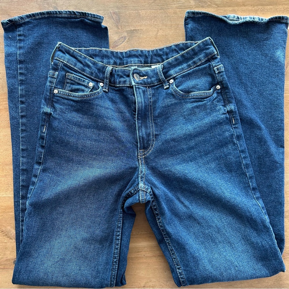 H&M &Denim Women's Boot Cut Jeans in Classic Blue Size 4